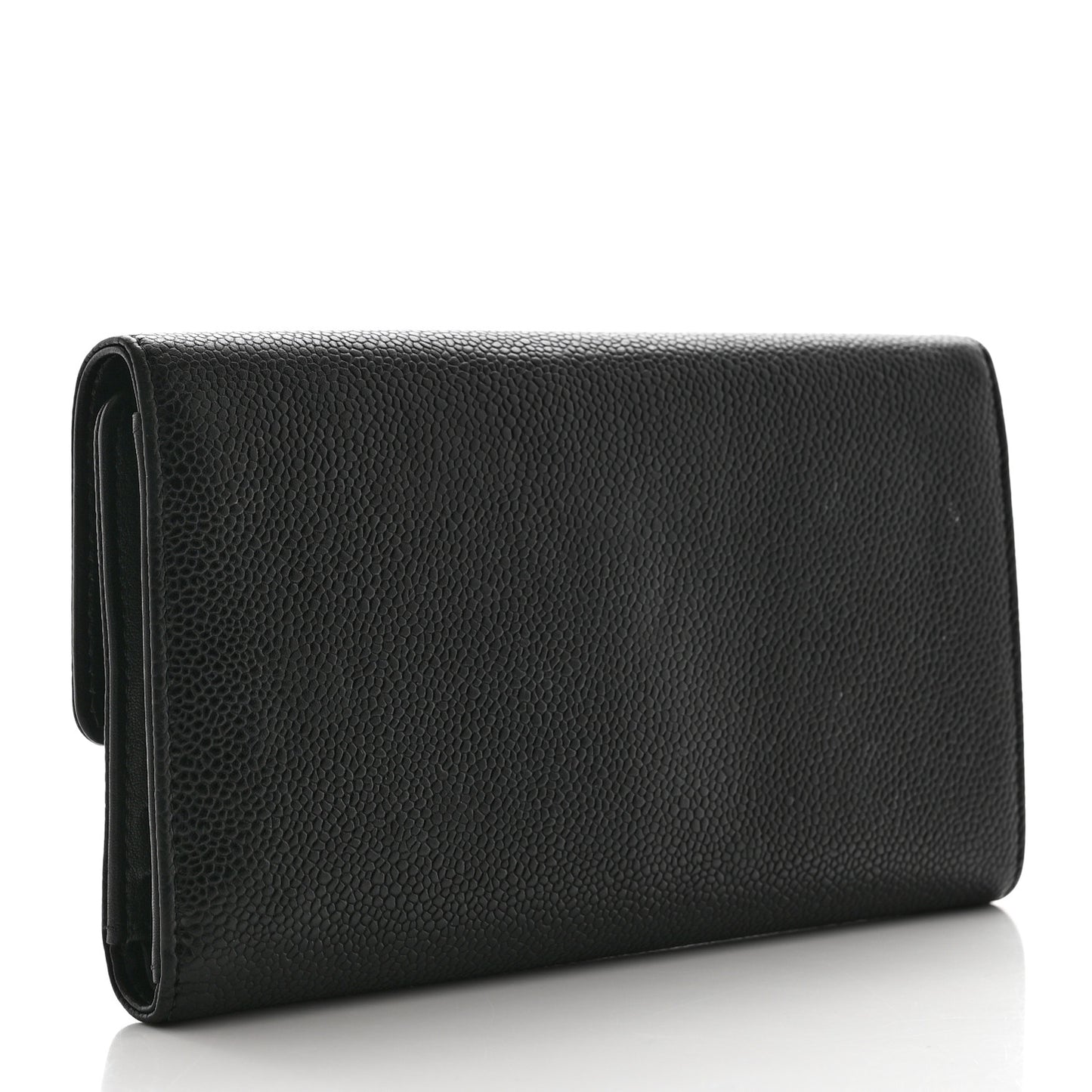Caviar Timeless CC Large Gusset Flap Wallet Black