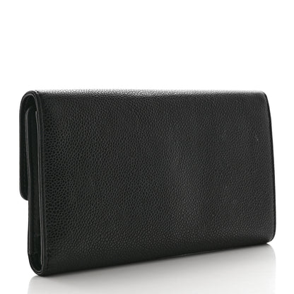 Chanel Caviar Timeless CC Large Gusset Flap Wallet Black 3 of 12