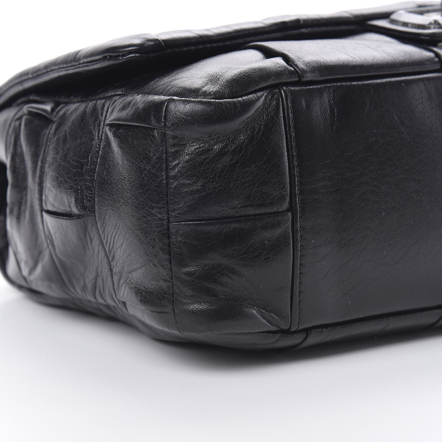 Chanel Lambskin Patchwork Medium Mademoiselle Flap Black 9 of 10