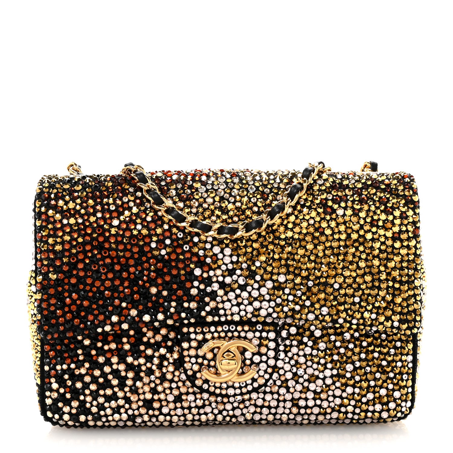 Chanel Lambskin Crystal Flap Black Multicolor 1 of 11