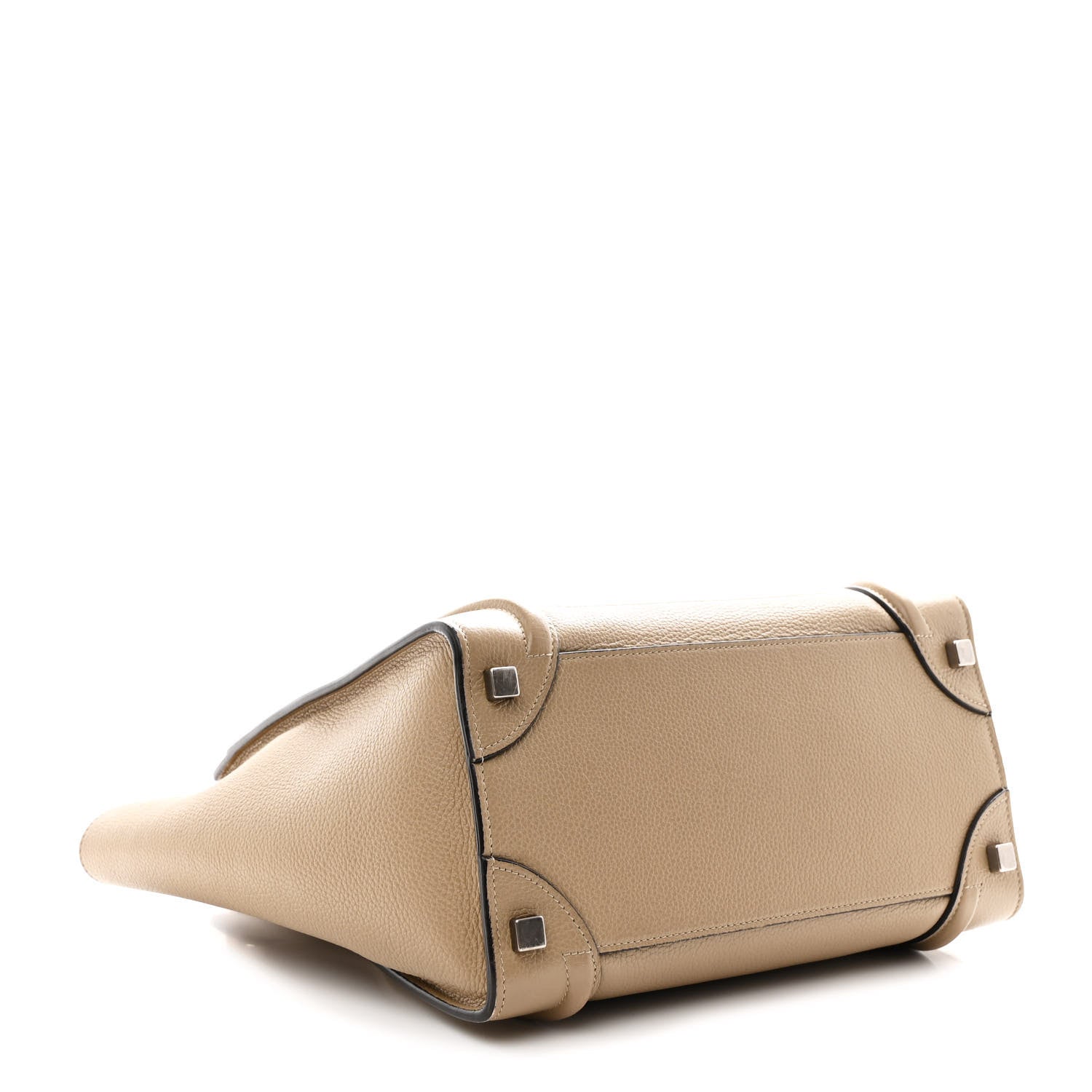 Celine Drummed Calfskin Micro Luggage Dune 5 of 15