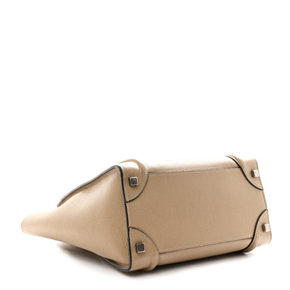 Celine Drummed Calfskin Micro Luggage Dune 5 of 15