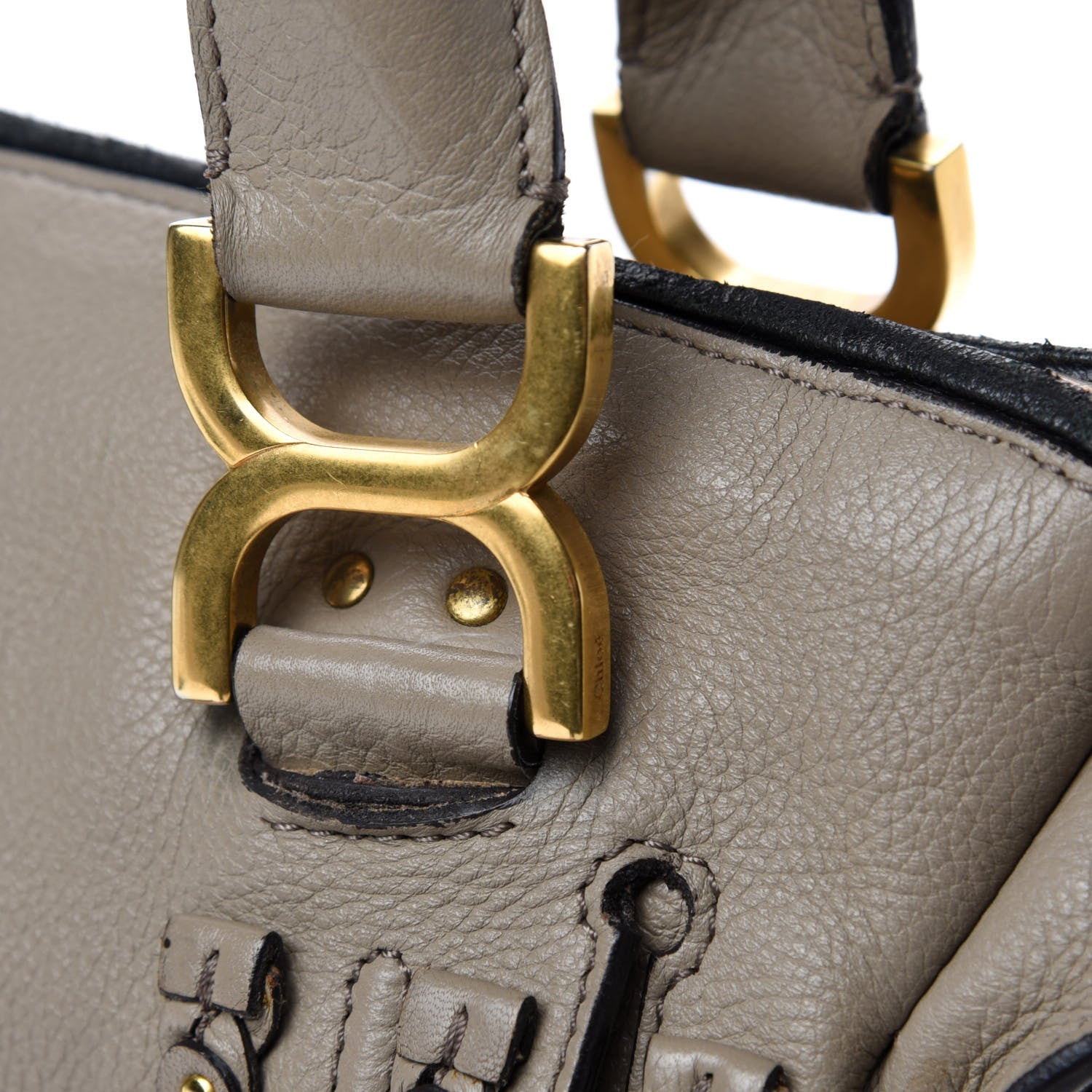 Chloe Calfskin Braided Medium Marcie Satchel Motty Grey 9 of 15