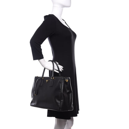 Prada Saffiano Large Galleria Double Zip Tote Black 2 of 9