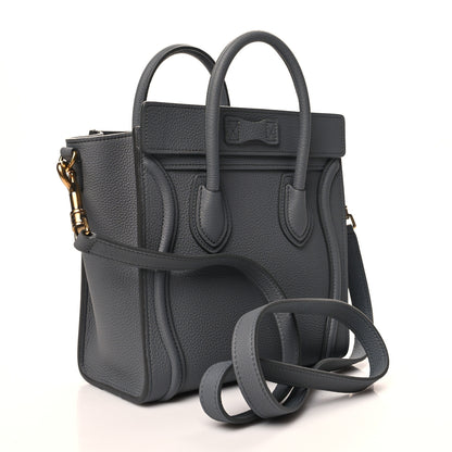 Celine Drummed Calfskin Nano Luggage Kohl 3 of 11
