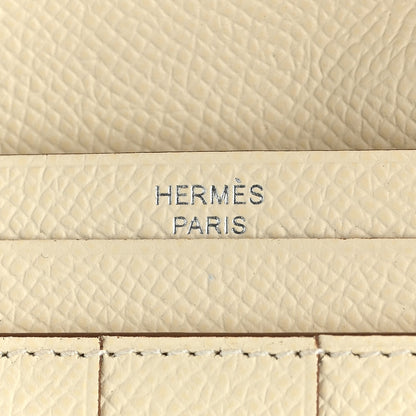 Hermes Epsom Bearn Gusset Wallet Jaune Poussin Nata 6 of 7