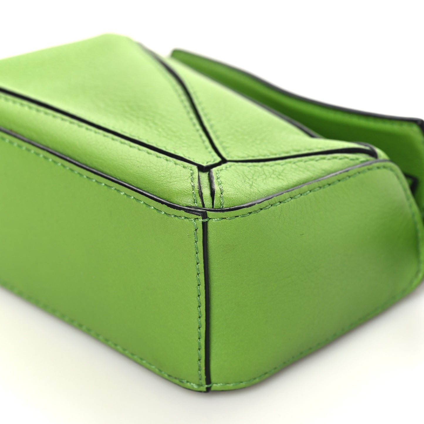 Calfskin Nano Puzzle Bag Apple Green