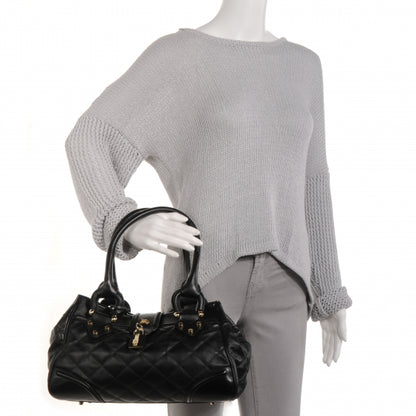 Burberry Leather Quilted Satchel Black 2 of 9
