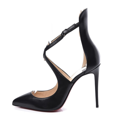 Christian Louboutin Shiny Nappa Marlenarock 100 Pumps 36.5 Black 1 of 9