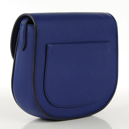 Celine Grained Calfskin Small Trotteur Indigo 3 of 8