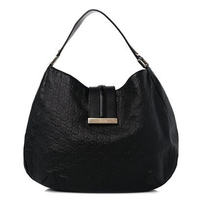 Gucci Guccissima Large New Ladies Web Hobo Black 1 of 15