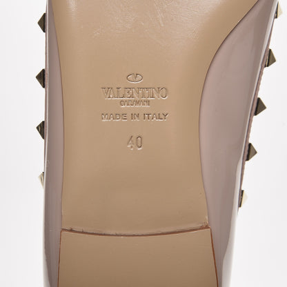 Valentino Garavani Patent Rockstud Ballerina Flats 40 Poudre 7 of 9
