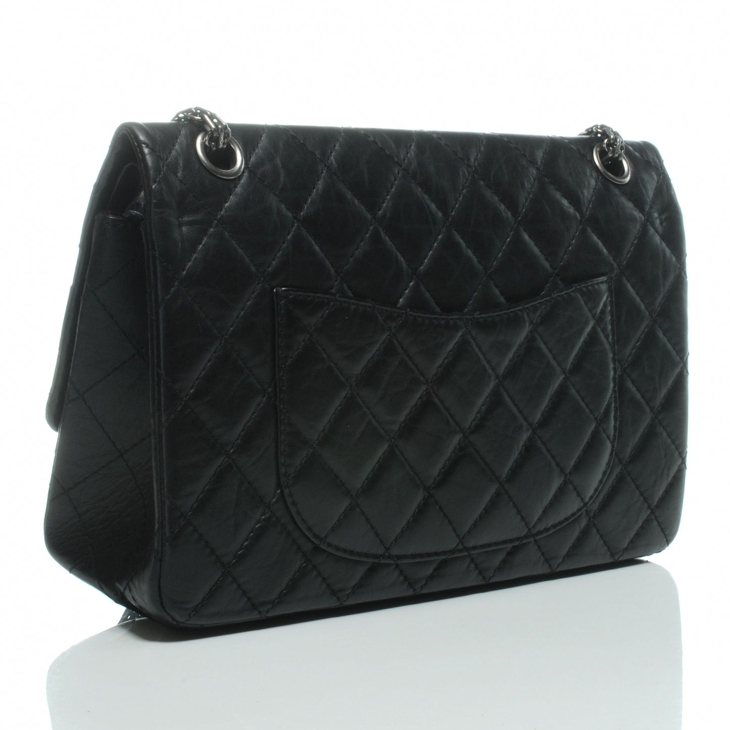 Aged Calfskin Quilted 2.55 Reissue 226 Flap Black