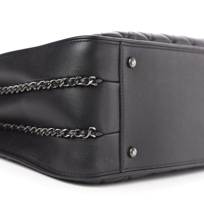 Chanel Calfskin Quilted Frame In Chain Tote Black 9 of 11