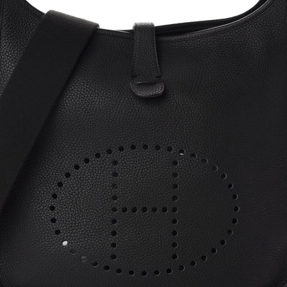 Hermes Taurillon Clemence Evelyne III GM Black 10 of 10