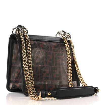 Fendi Mesh Vitello Century F is Fendi FF 1974 Small Kan I Shoulder Bag Marrone Black Ebano 2 of 8
