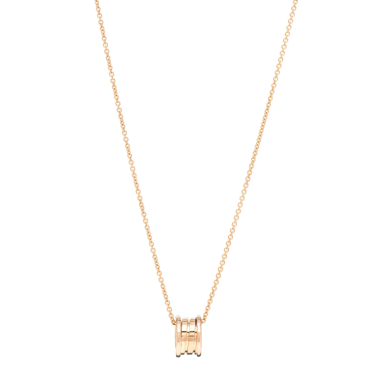 Bulgari 18K Rose Gold B.Zero1 Pendant Necklace 1 of 5
