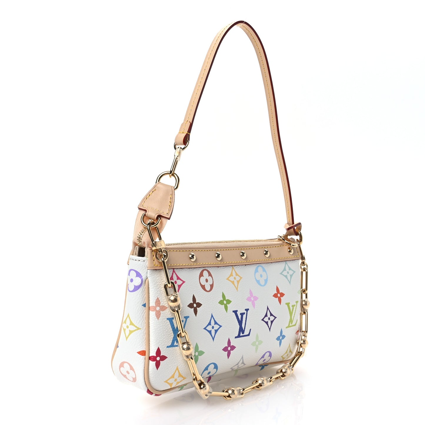 LV X TM Monogram Multicolor Pochette Accessories White