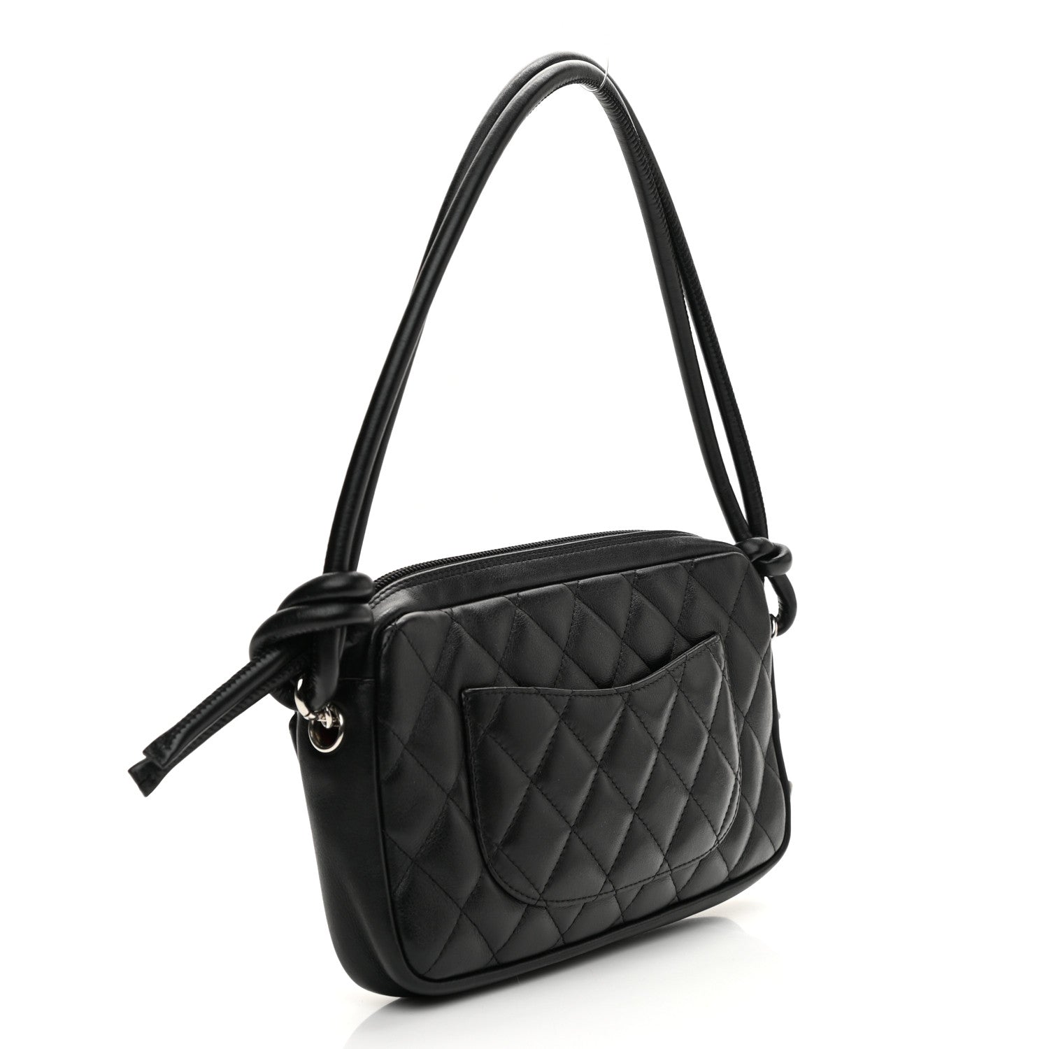 Chanel Calfskin Quilted Cambon Pochette Black White 3 of 10