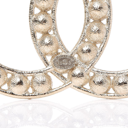 Chanel Crystal CC Brooch Light Gold 4 of 5