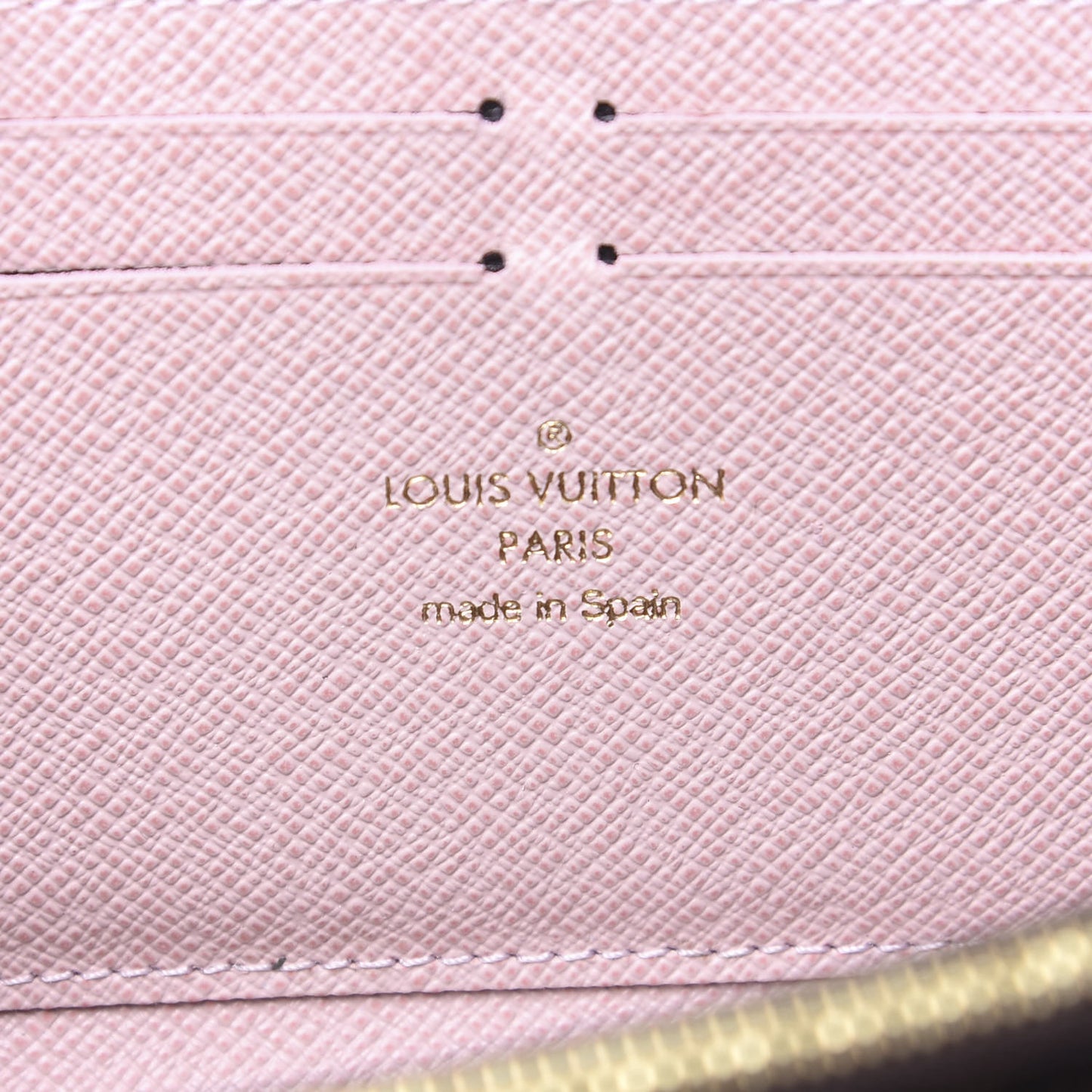 Damier Ebene Clemence Wallet Rose Ballerine