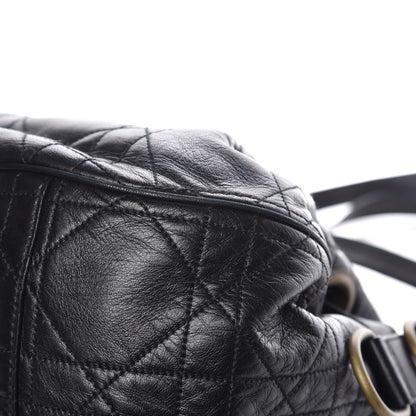 Christian Dior Lambskin Cannage Flap Shoulder Bag Black 10 of 11