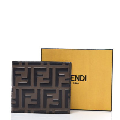 Fendi Vitello FF 1974 Embossed Bi-Fold Wallet Maya Black 7 of 7