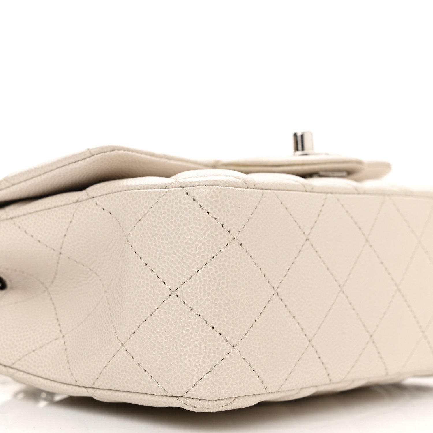 Chanel Caviar Quilted Mini Rectangular Flap Ivory 9 of 10