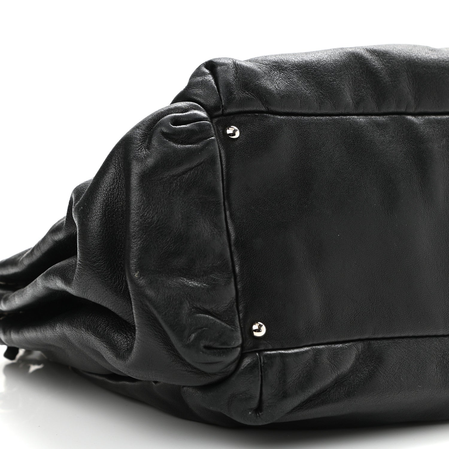 Chanel Lambskin Lax Accordion Hobo Black 9 of 10