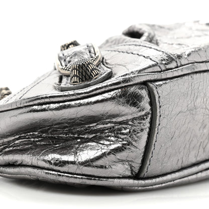 Balenciaga Metallic Agneau Arena Le Cagole Purse With Chain Mini Silver 8 of 9