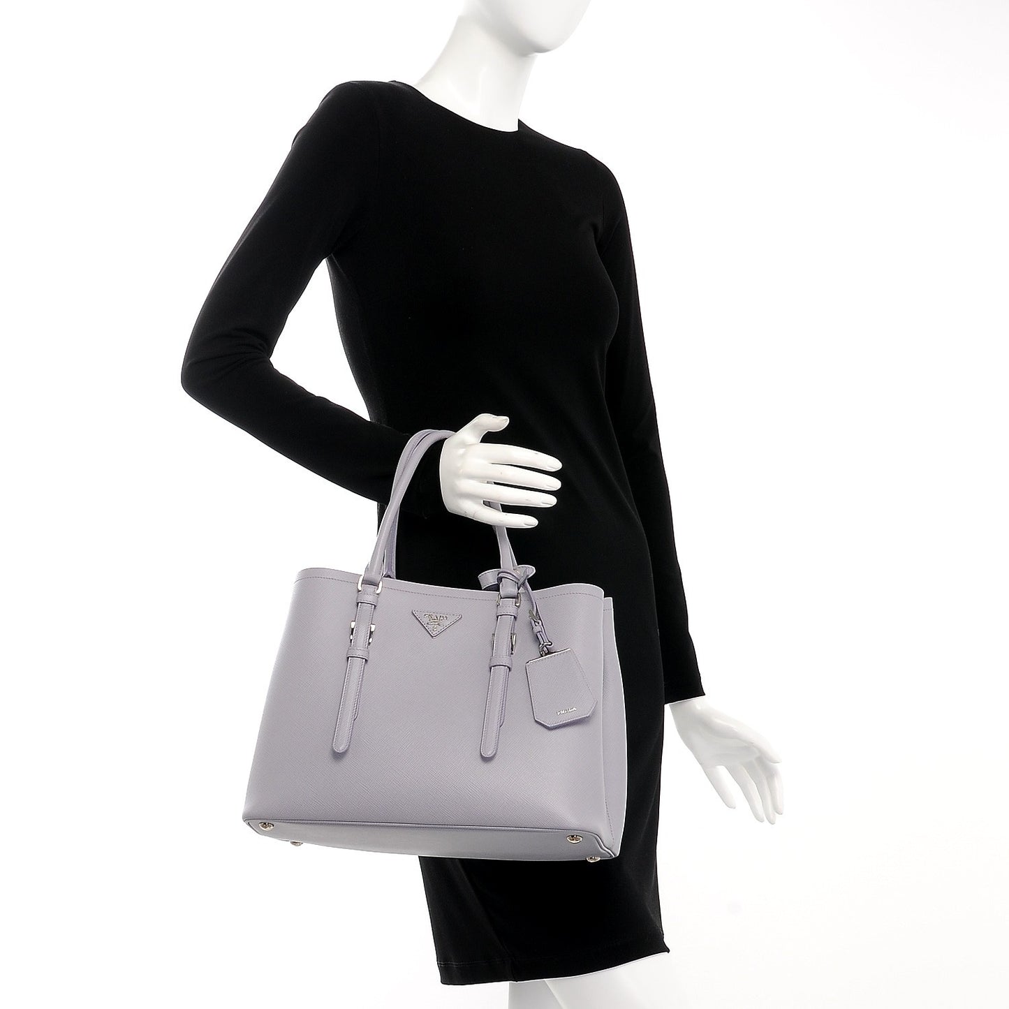 Saffiano Cuir Medium Double Handle Tote Glicine