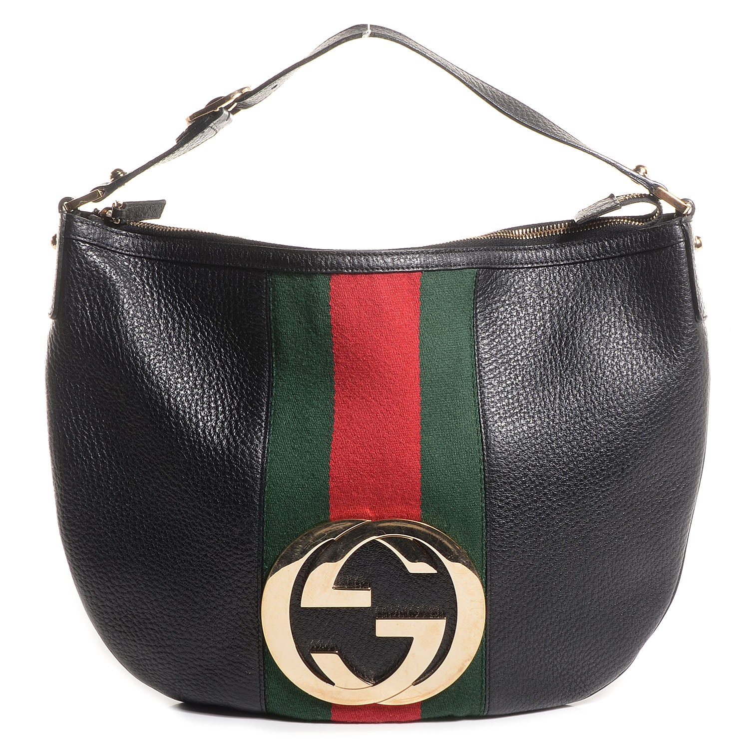 Gucci Leather Web Blondie Hobo Black 1 of 6
