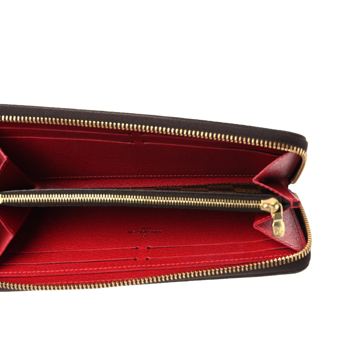 Louis Vuitton Damier Ebene Clemence Wallet Cherry 8 of 9