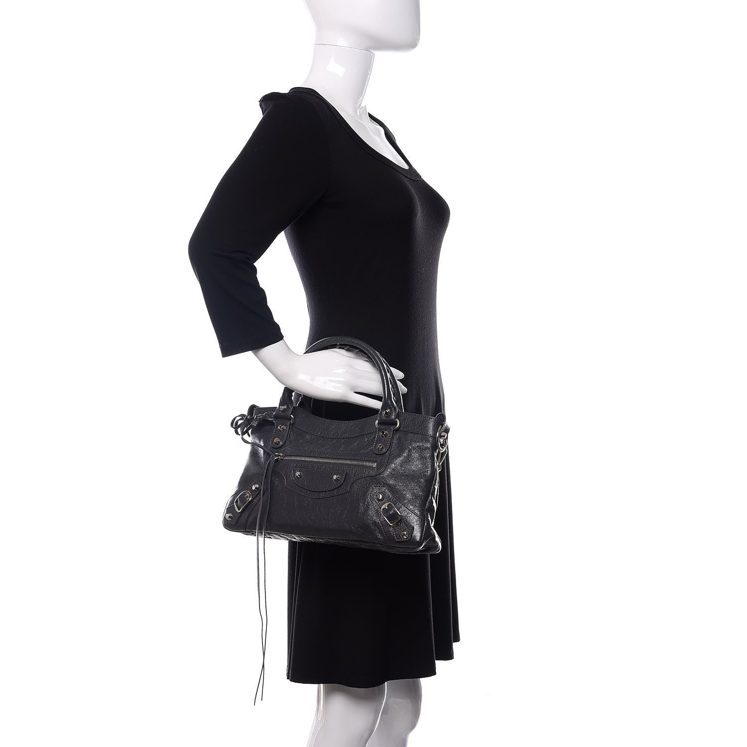 Balenciaga Agneau Classic Silver Hardware First Gris Fossile 3 of 11