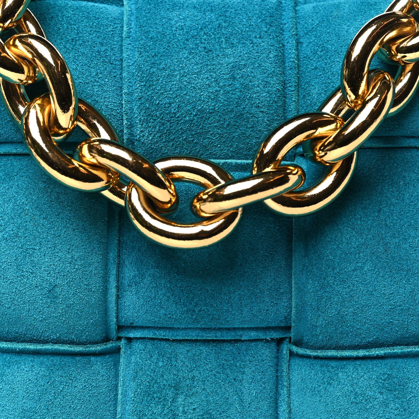 Suede Maxi Intrecciato Padded Chain Cassette Crossbody Bag Blaster