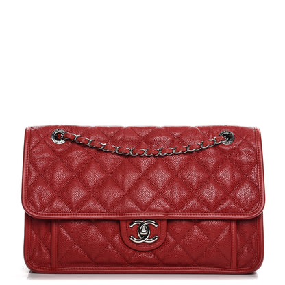 Chanel Caviar Large French Riviera Flap Red 1 of 11
