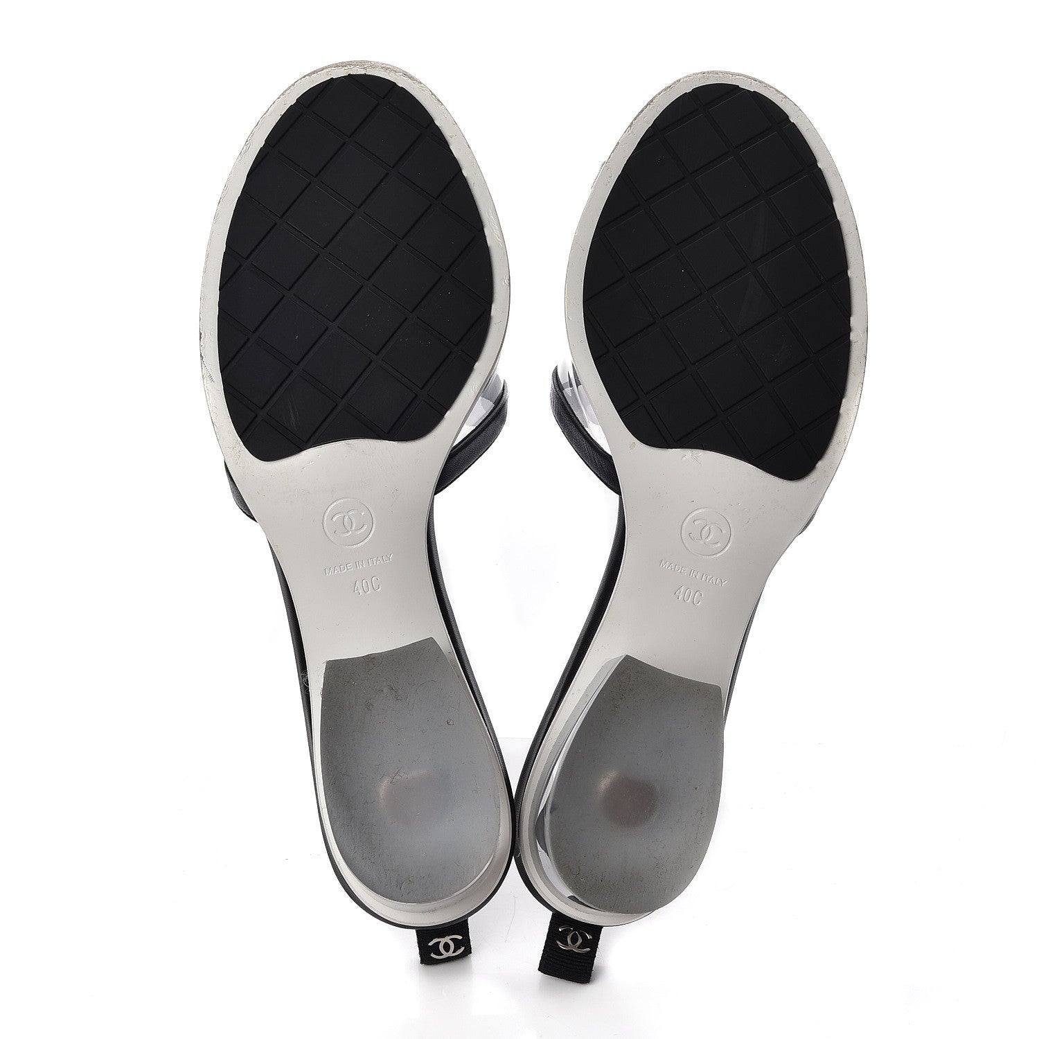 Chanel PVC Lambskin Logo Mules 40 Black 7 of 13