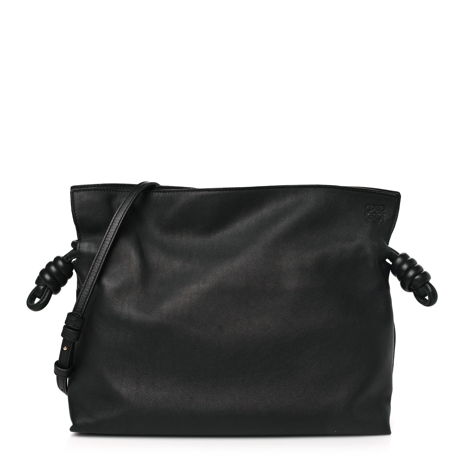 Loewe Nappa Flamenco Knot Clutch Black 1 of 12
