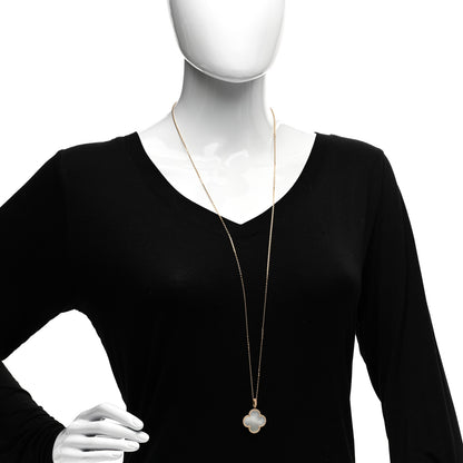 Van Cleef & Arpels 18K Yellow Gold Mother of Pearl Magic Alhambra Long Necklace 2 of 5