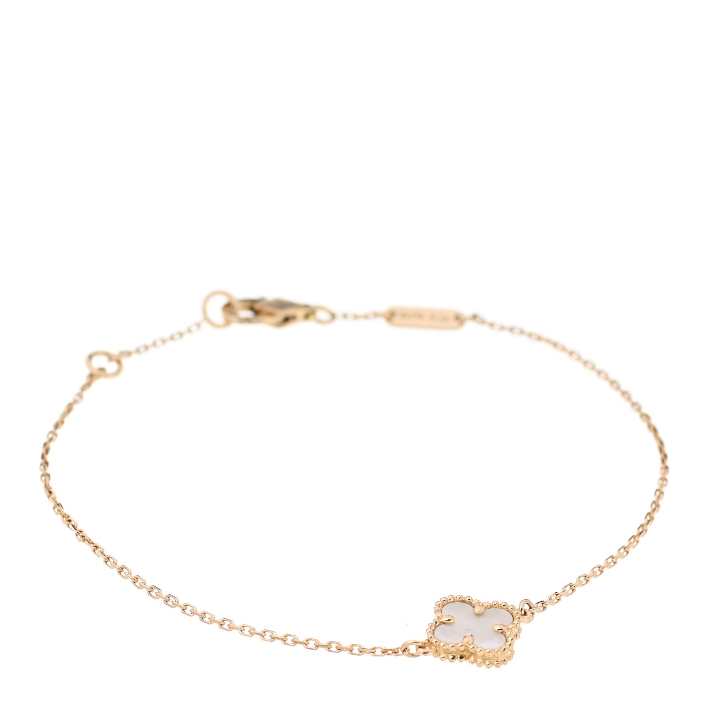 18K Yellow Gold Mother of Pearl Sweet Alhambra Bracelet