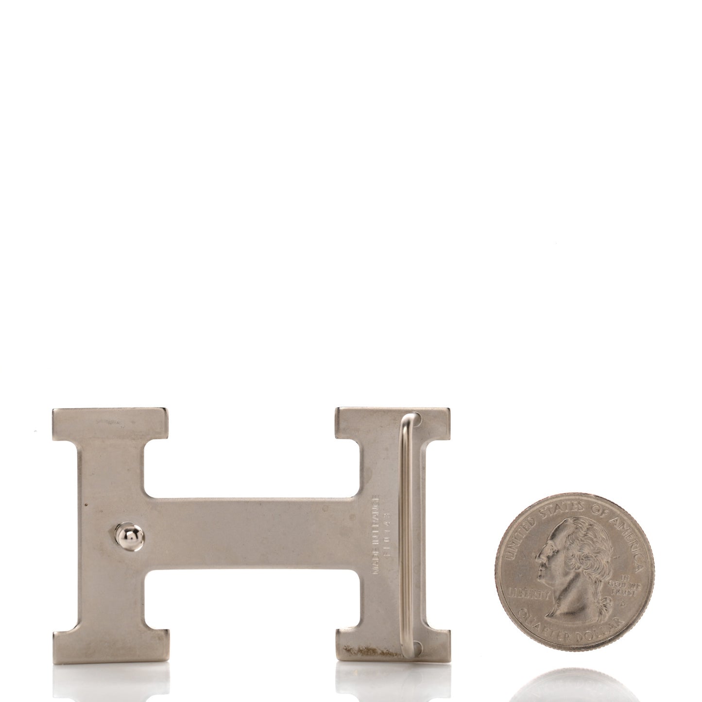 Palladium Martelee 32mm H Belt Buckle Silver