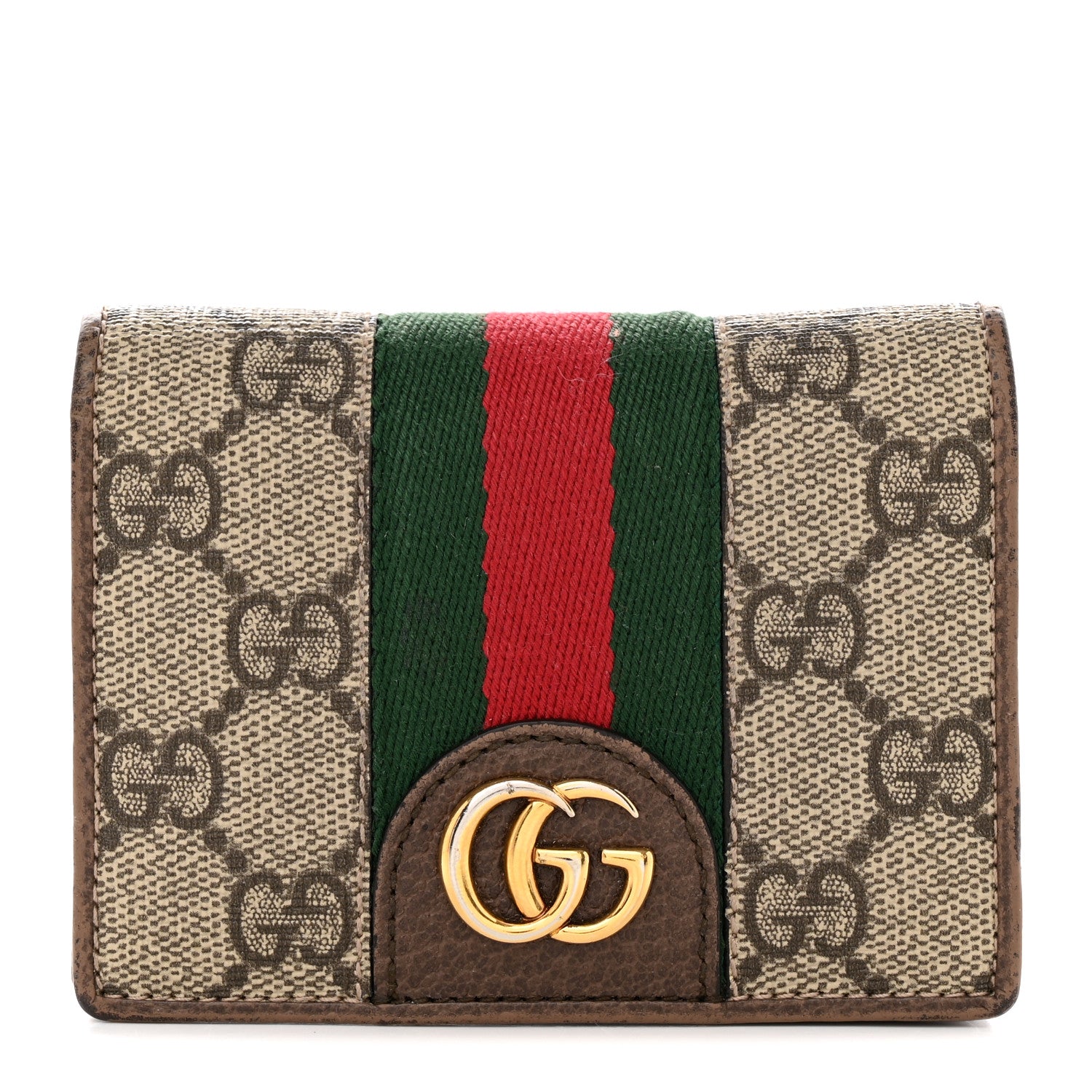 Gucci X DISNEY GG Supreme Monogram Web Three Little Pigs Ophidia Card Case Wallet Beige New Acero 1 of 10