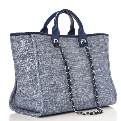 Chanel Canvas Large Deauville Tote Blue 3 of 6