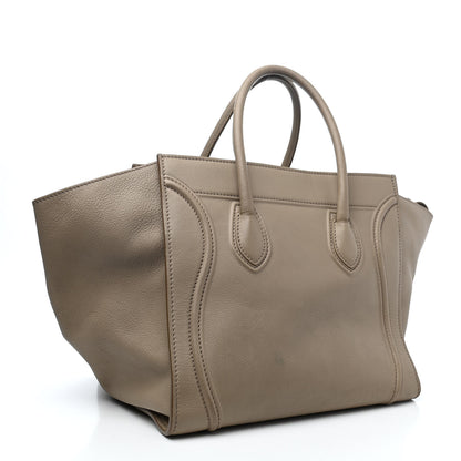 Celine Grained Calfskin Medium Phantom Luggage Taupe 2 of 4