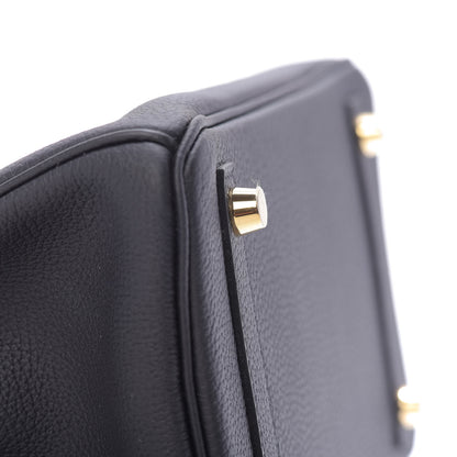 Hermes Togo Matte Alligator Birkin Touch 25 Black 7 of 32