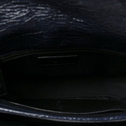 Saint Laurent Crinkled Calfskin Matelasse Monogram Medium Niki Chain Satchel Deep Marine 5 of 8