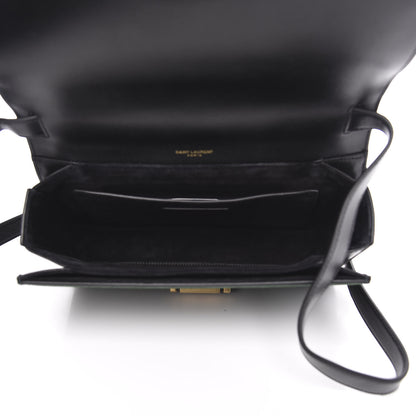 Saint Laurent Smooth Calfskin Suede Medium Bellechasse Black Dark Green 5 of 9