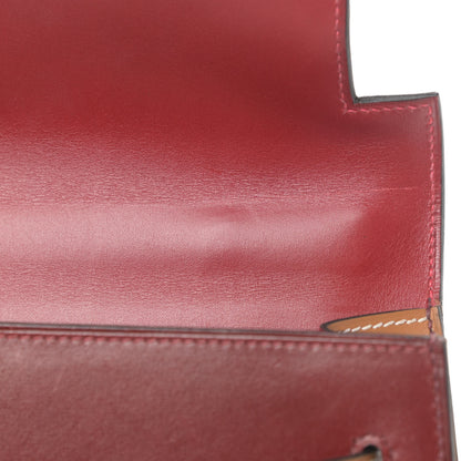 Hermes Box Chamonix Kelly Bi-Color Sellier 32 Rouge H Gold 16 of 20