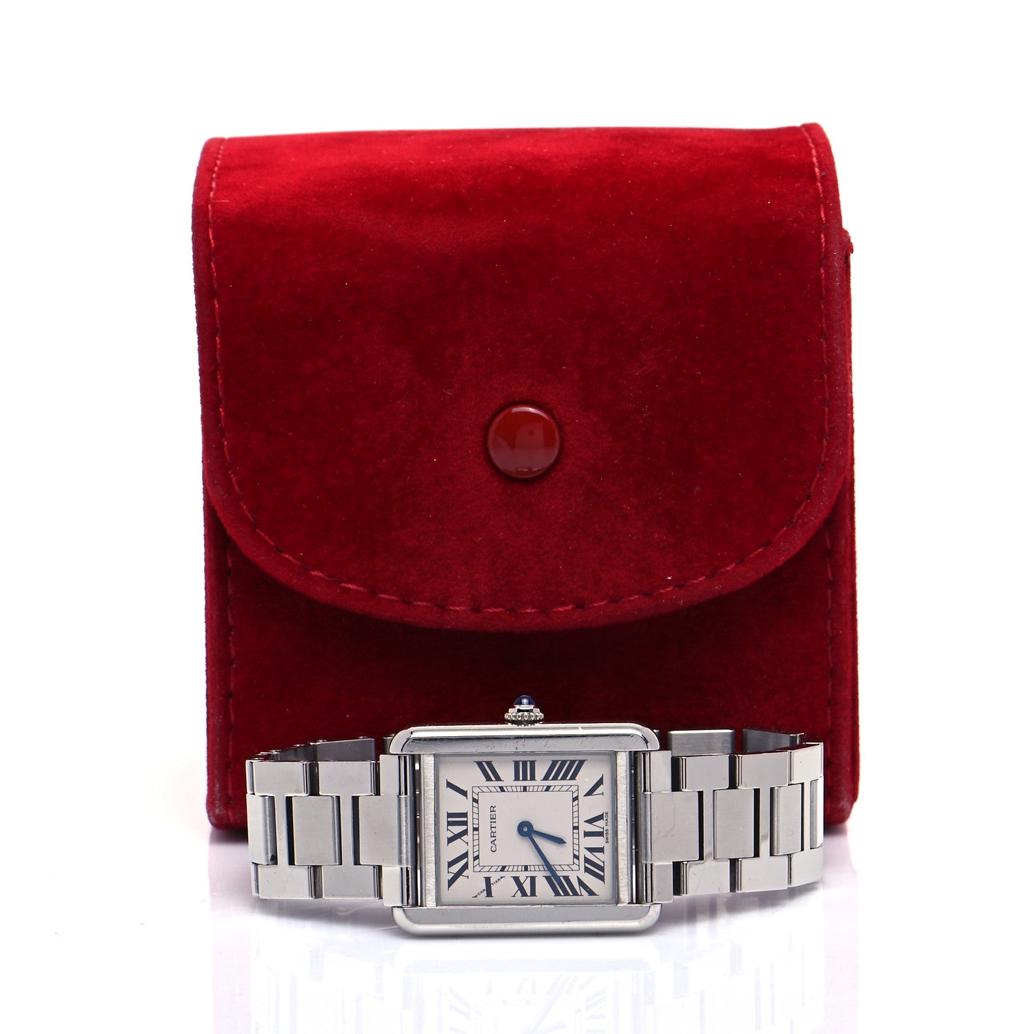 Cartier Stainless Steel 24mm Tank Solo Quartz Watch 6 of 6