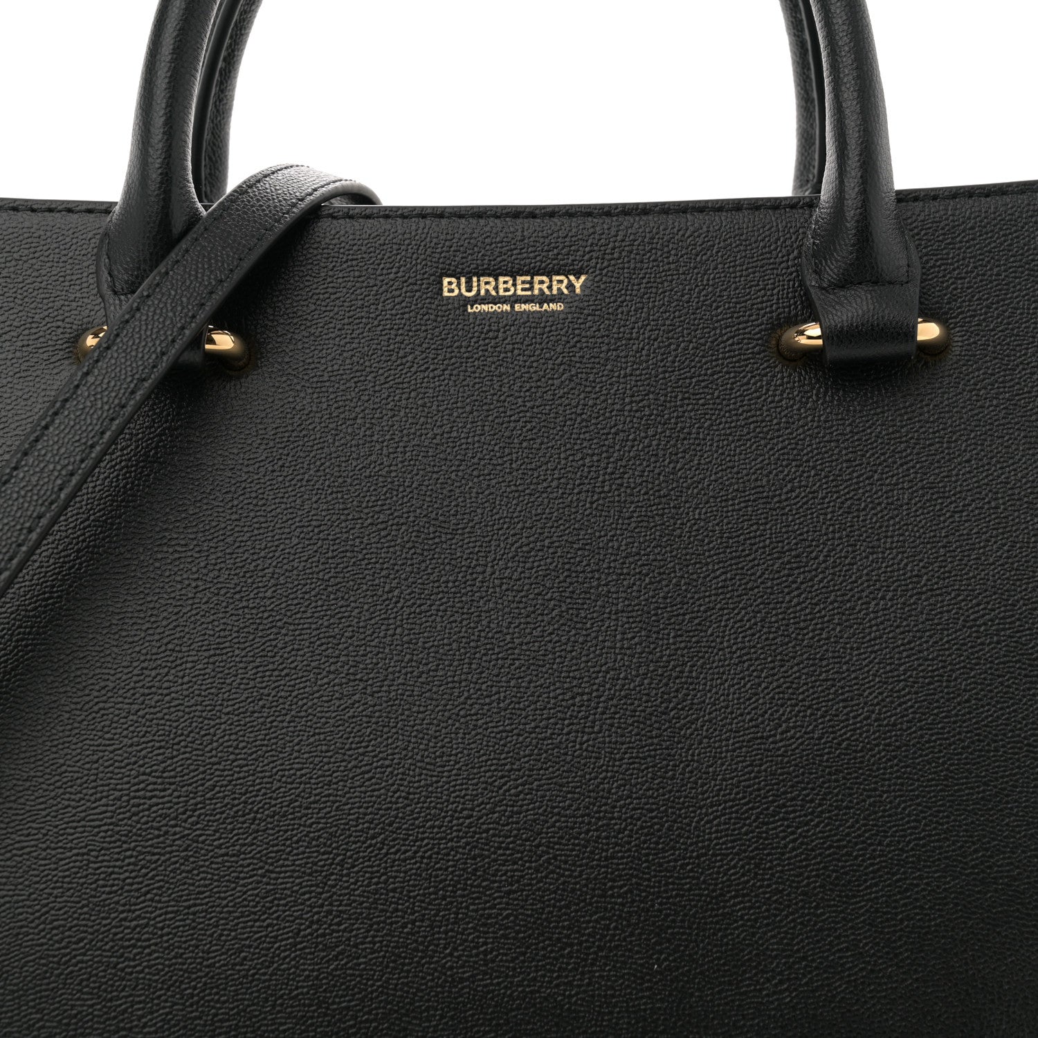 Burberry Calfskin Mega Check Small Banwell Tote Black 7 of 9